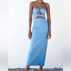 Zara blue cut out dress. Only worn once for dinner.